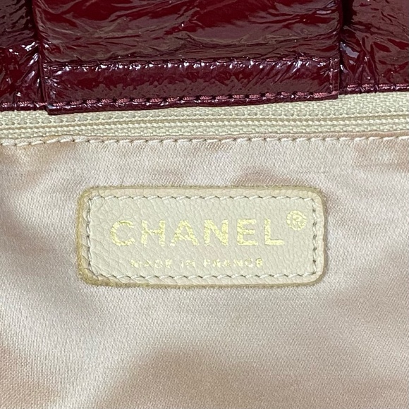 Chanel Accordion Patent Timeless Flap Bag Burgundy - Picture 12 of 12